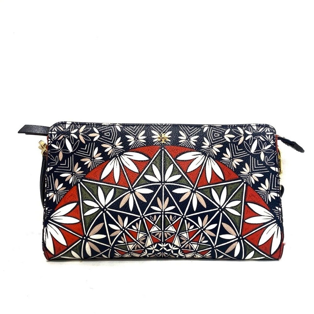 Tory Burch Crossbody Wallet Clutch Handbag in Pottery Print